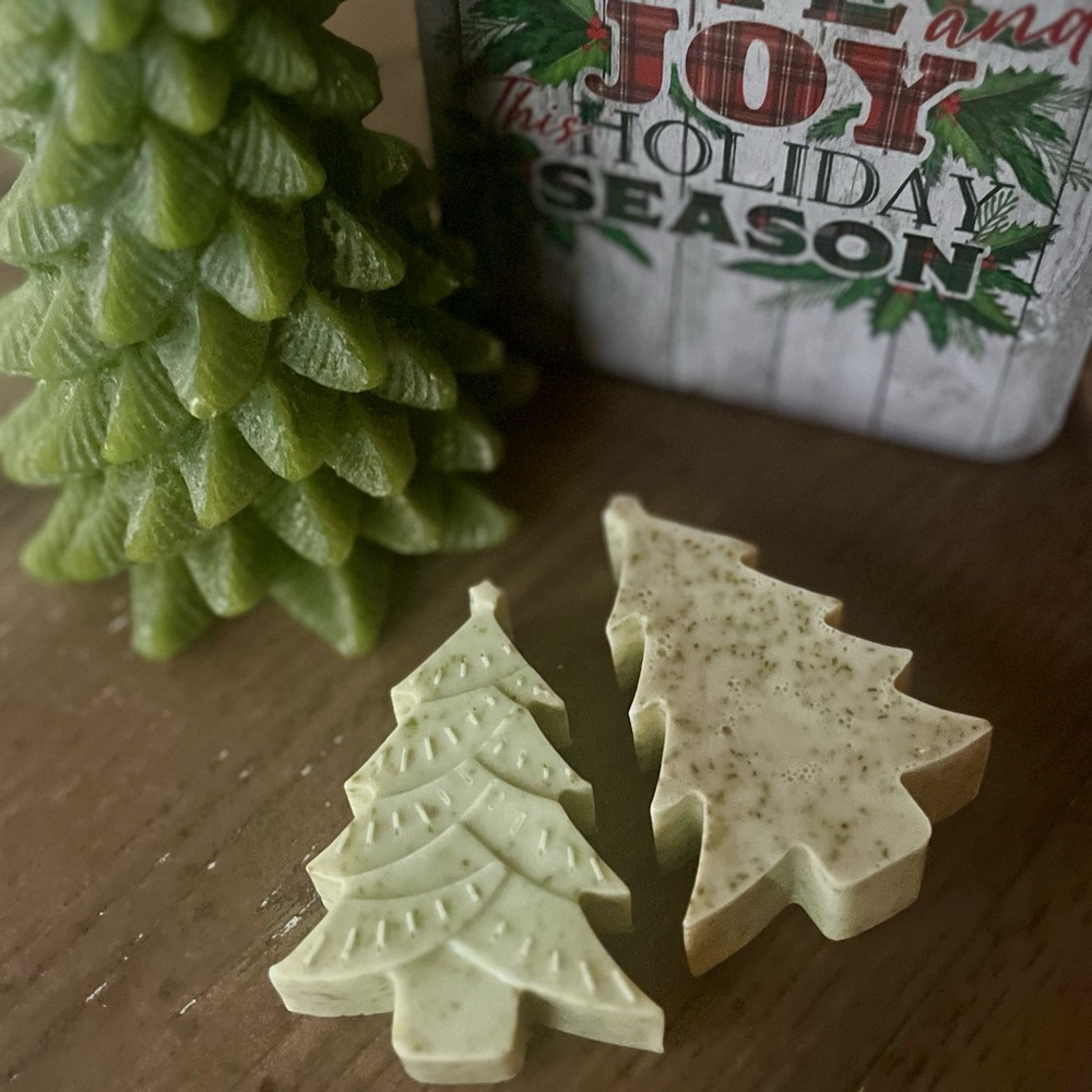 Hand crafted Goats Milk Pine Tree Soap Bars Forest Essence gift set handmade